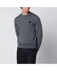 Burberry - Wool Crewneck Sweater - Lyst
