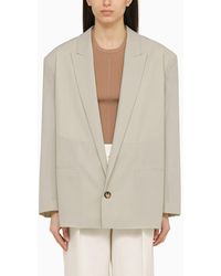 Philosophy - Light Single-breasted Jacket In Wool Blend - Lyst