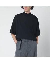 Jil Sander - T-shirt ampia nera in cotone - Lyst