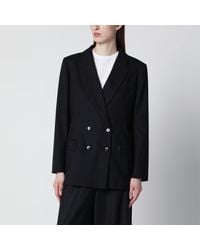 VI TO VI - Double-Breasted Silk Jacket - Lyst