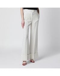 Valentino - Ivory Supergran Trousers With Plusdepois Print - Lyst