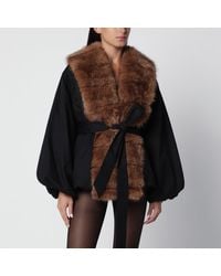 ROTATE BIRGER CHRISTENSEN - Jacket With Faux Fur Details - Lyst