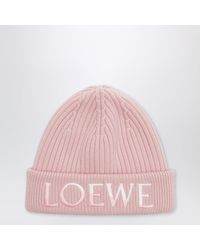 Loewe - Wool Beanie With Embroidered Logo - Lyst