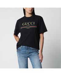 Gucci - Cotton And Silk Jersey T-Shirt With Print - Lyst