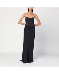 ROTATE BIRGER CHRISTENSEN - Langes Kleid Mit Schwarzem Korsett - Lyst