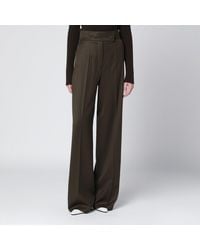 Max Mara - Moss Wide-Leg Wool Trousers - Lyst