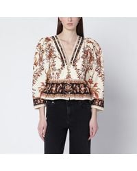FARM Rio - Blusa sand majestic garden lace - Lyst