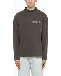 ERL - Black Cotton Sweatshirt With Logo - Lyst