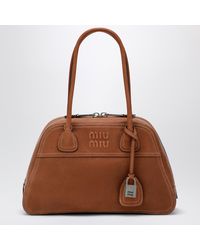 Miu Miu - Vivant Nappa Leather Bowling Bag - Lyst