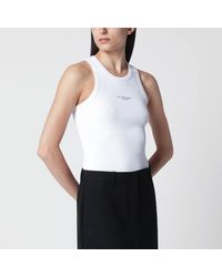 Givenchy - Canotta Taglio Slim Bianca Con Logo - Lyst