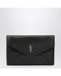 Saint Laurent - Cassandre Large Envelope Clutch Bag With Logo - Lyst