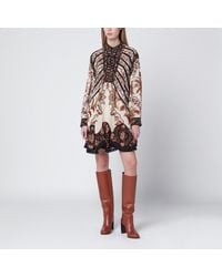 FARM Rio - Sand Majestic Garden Lace Mini Dress - Lyst