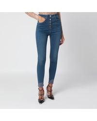 Valentino - Medium Slim Jeans With Lace - Lyst