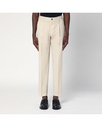 Santaniello - Pantaloni avorio in cotone - Lyst