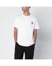 Loewe - T-Shirt With Anagram Embroidery And Futurist Cat - Lyst