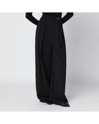 Sportmax - Wide-Leg Stretch-Wool Trousers - Lyst