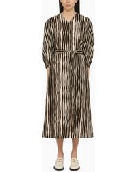 Max Mara - Midi Dress With Cotton Print - Lyst