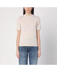 Burberry - Beige Wool Sweater - Lyst