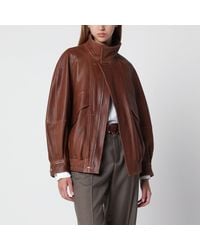 Nour Hammour - Ariste Terracotta Leather Jacket - Lyst