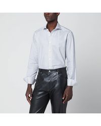 Xacus - Striped Travel Shirt Tailor Fit - Lyst