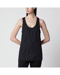 TOTEME - Crinkled Cotton Tank Top - Lyst