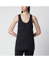 TOTEME - Crinkled Cotton Tank Top - Lyst