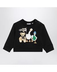 Burberry - Schwarzes Sweatshirt Mit Thomas Bär And Friends - Lyst