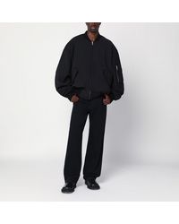 Entire studios Moto Bomber Jacket in Black for Men | Lyst