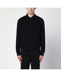 ZEGNA - Lightweight Navy Cashmere Bomber Jacket - Lyst