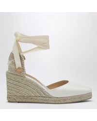 Castañer - Espadrillas joyce bianca in raso - Lyst