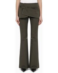 Courreges - Militärgrüne Hose Mit Minirock Aus Baumwolle - Lyst