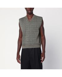 Maison Margiela - Military Checked Wool Gilet - Lyst