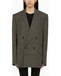 Balenciaga - Prince Of Wales Double-breasted Jacket In - Lyst