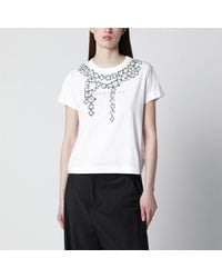 Givenchy - Deconstructed Crystals Cotton T-Shirt - Lyst