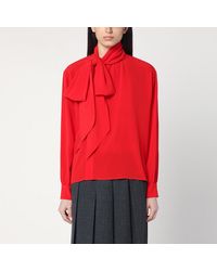 Prada - Silk Blouse Top - Lyst