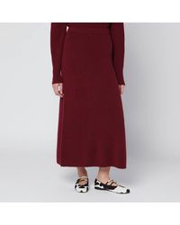 Max Mara - Jupe Framboise En Maille De Cachemire Stretch - Lyst