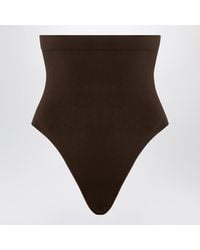 Skims - Cocoa Seamless Sculpt High-Waisted Thong - Lyst