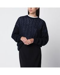 Lisa Yang - Cable-Knit Amabel Cashmere-Silk Sweater - Lyst