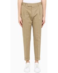 PT Torino Pleated Trousers - Natural