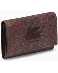 Etro - Paisley Wallet In Coated Canvas - Lyst