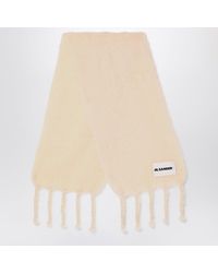 Jil Sander - Sciarpa chiara in misto mohair - Lyst