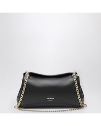 Prada - Borsa tumulte piccola nera in nappa - Lyst
