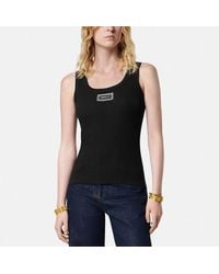 Versace - Stretch Ribbed Cotton Tank Top - Lyst