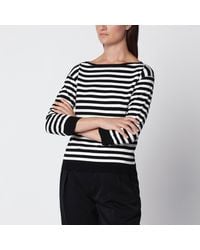 Weekend by Maxmara - Pull En Viscose Écru Et Noir - Lyst