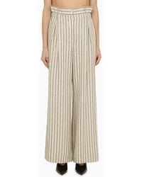 The Mannei - Ludvika Linen Blend Striped Trousers - Lyst