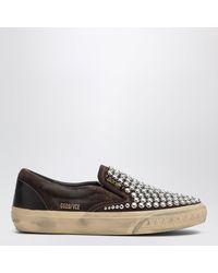 Golden Goose - Suede Slip-On Shoes With Studs - Lyst