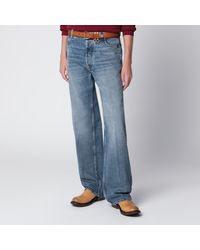 Miu Miu - Stone-Washed Denim Trousers - Lyst