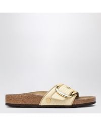 Birkenstock - Madrid Big Buckle Raffia Slipper - Lyst