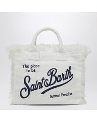 Mc2 Saint Barth - Tasche Colette Cremefarben Aus Leinen - Lyst