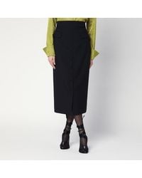 Dries Van Noten - Wool And Mohair Midi Skirt - Lyst